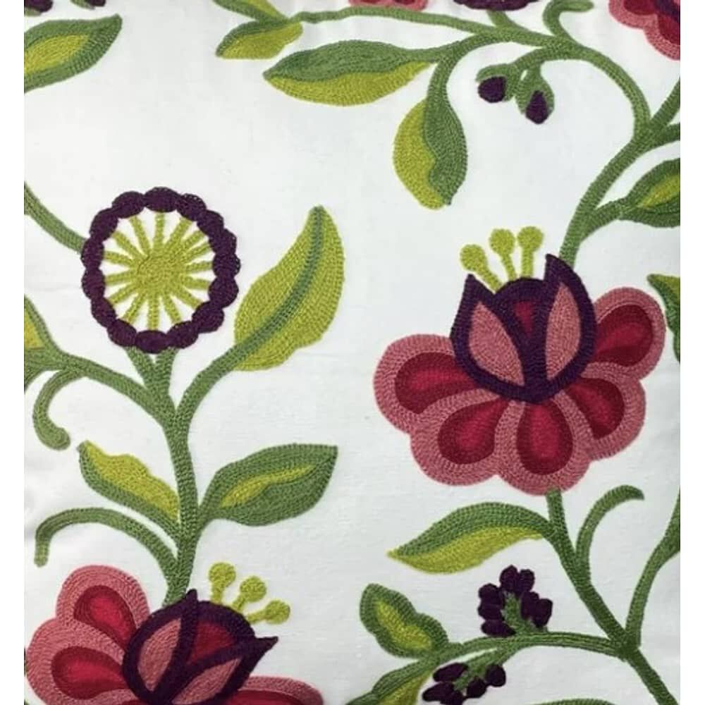 Funda Bordada Para Cojin 45x45cm Cierre Oculto Algodon image number 3.0