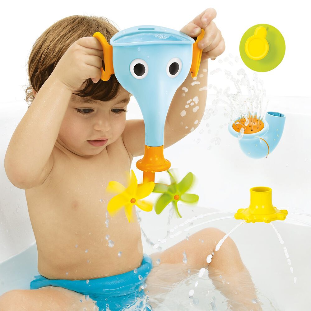 Juego De Ba&ntilde;o Elefante Embudo Celeste Infantil Beb&eacute; Ni&ntilde;o Ni&ntilde;a Tina Yookidoo image number 2.0