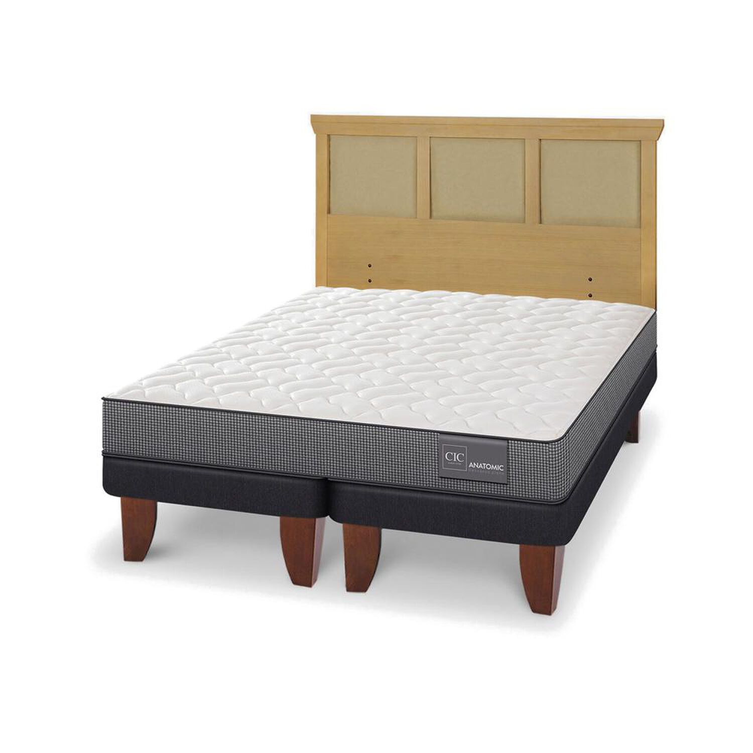 Cama Europea Cic Anatomic / 2 Plazas / Base Dividida + Respaldo image number 3.0