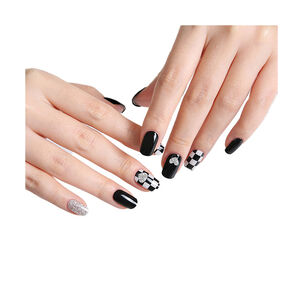 Uñas Sticker Efecto Gel Tiolla Heart Checkerboard