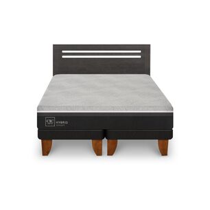 Cama Europea Cic Hybrid Smart / 2 Plazas / Base Dividida + Respaldo