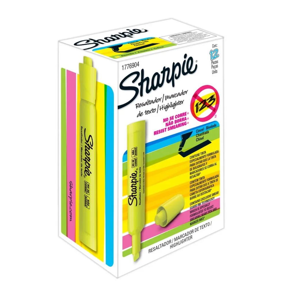 Destacador Sharpie Tank Amarillo 25025b Fluor Biselado image number 5.0