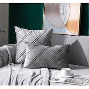 Set De 2 Cojines De Terciopelo Doble Pliegue