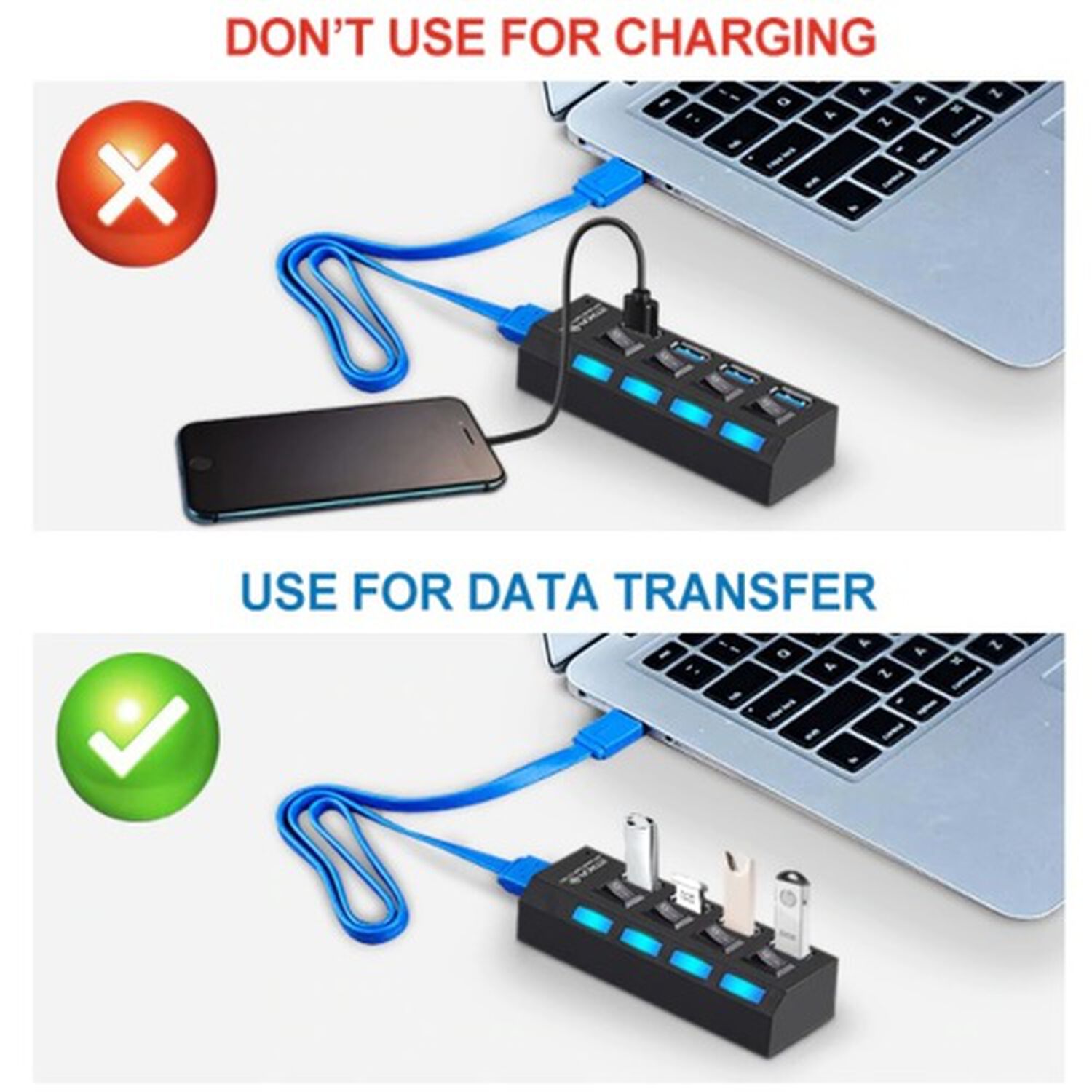 Multipuerto Hub 4 Usb Extension 4 Puertos Extensor image number 4.0