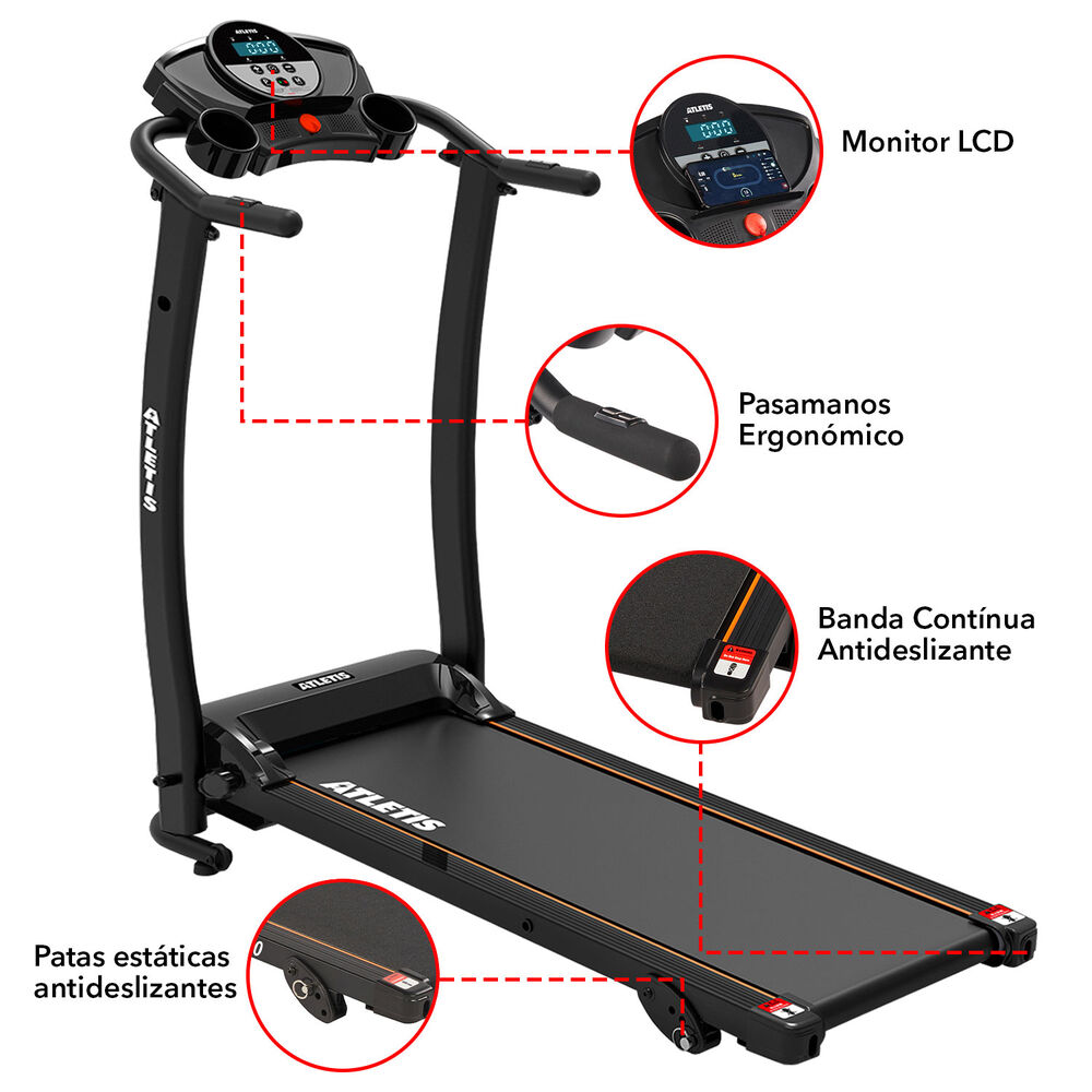 Trotadora Eléctrica Atletis K100 Led Altavoces image number 3.0
