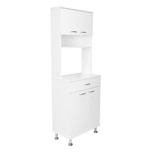 Mueble Microondas 4 Puertas 1 Cajon Fm-012b Blanco
