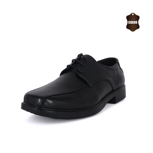 Zapato De Cuero Alcor Negro London Adixt