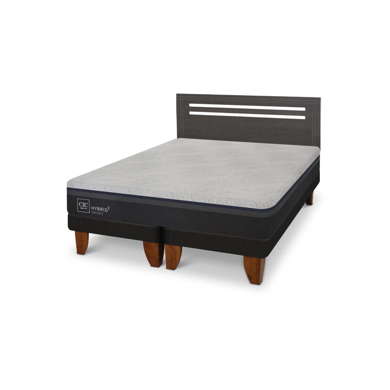 Cama Europea Cic Hybrid Plus / 2 Plazas / Base Dividida + Respaldo image number 1.0
