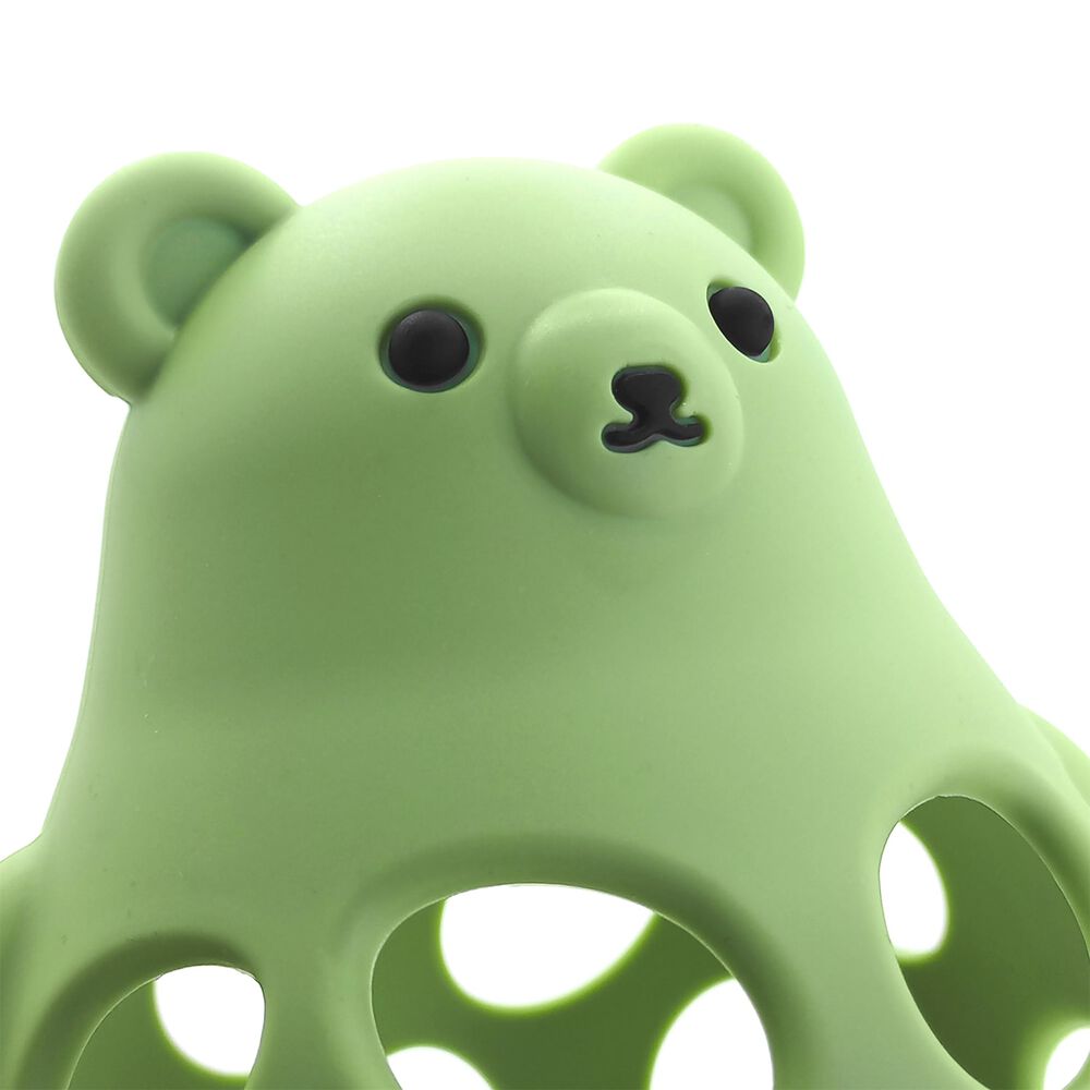 Juguete Mordedor Oso De Silicona Verde Oliva image number 2.0