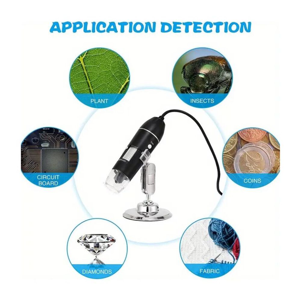 Microscopio Digital Usb 1600x Luz 8 Led Profesional image number 2.0