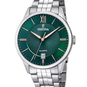 Reloj F20425/7 Festina Verde Hombre Acero Clasico