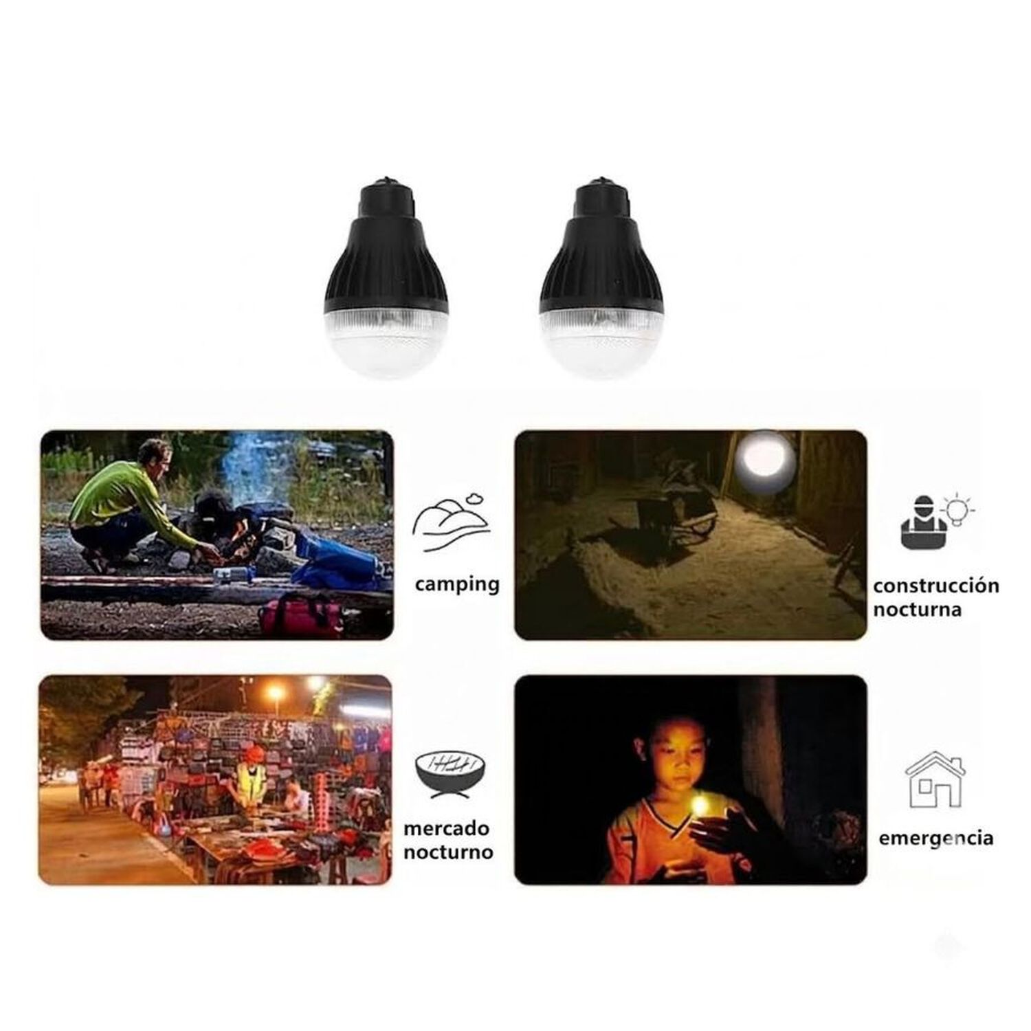 Kit Iluminaci&oacute;n Solar Port&aacute;til Radio Bluetooth 3 Focos image number 2.0