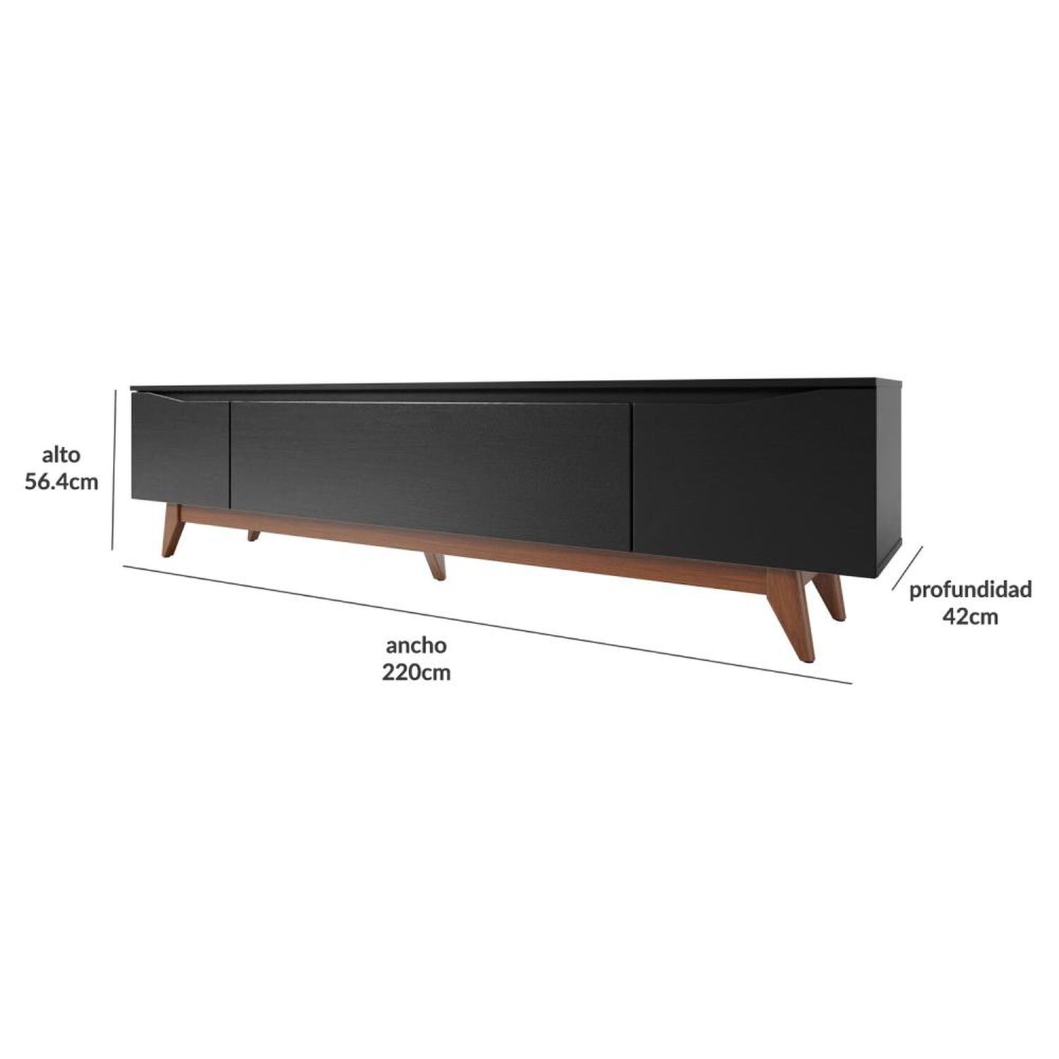 Rack Decocasa Flynt / 3 Puertas / 4 Cajones image number 1.0
