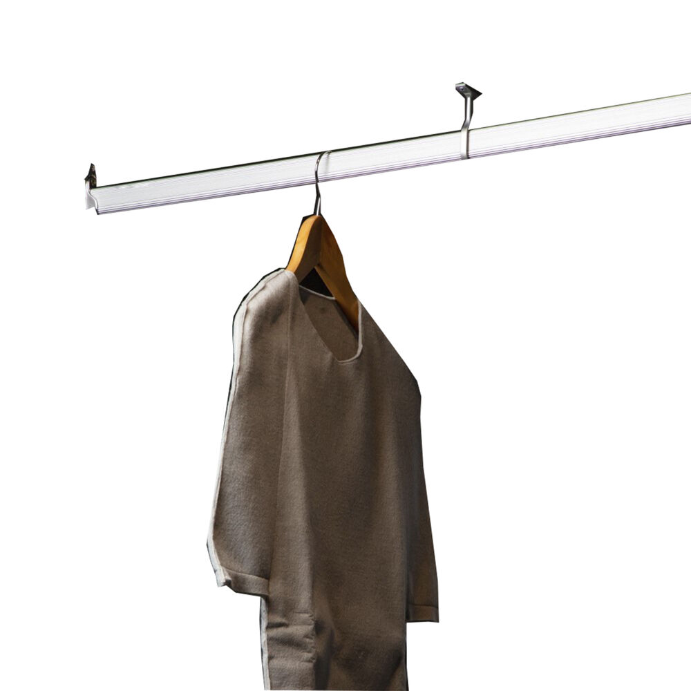 Pack Barra Closet 1500 Mm Más Soportes Hbt Aluminio image number 0.0