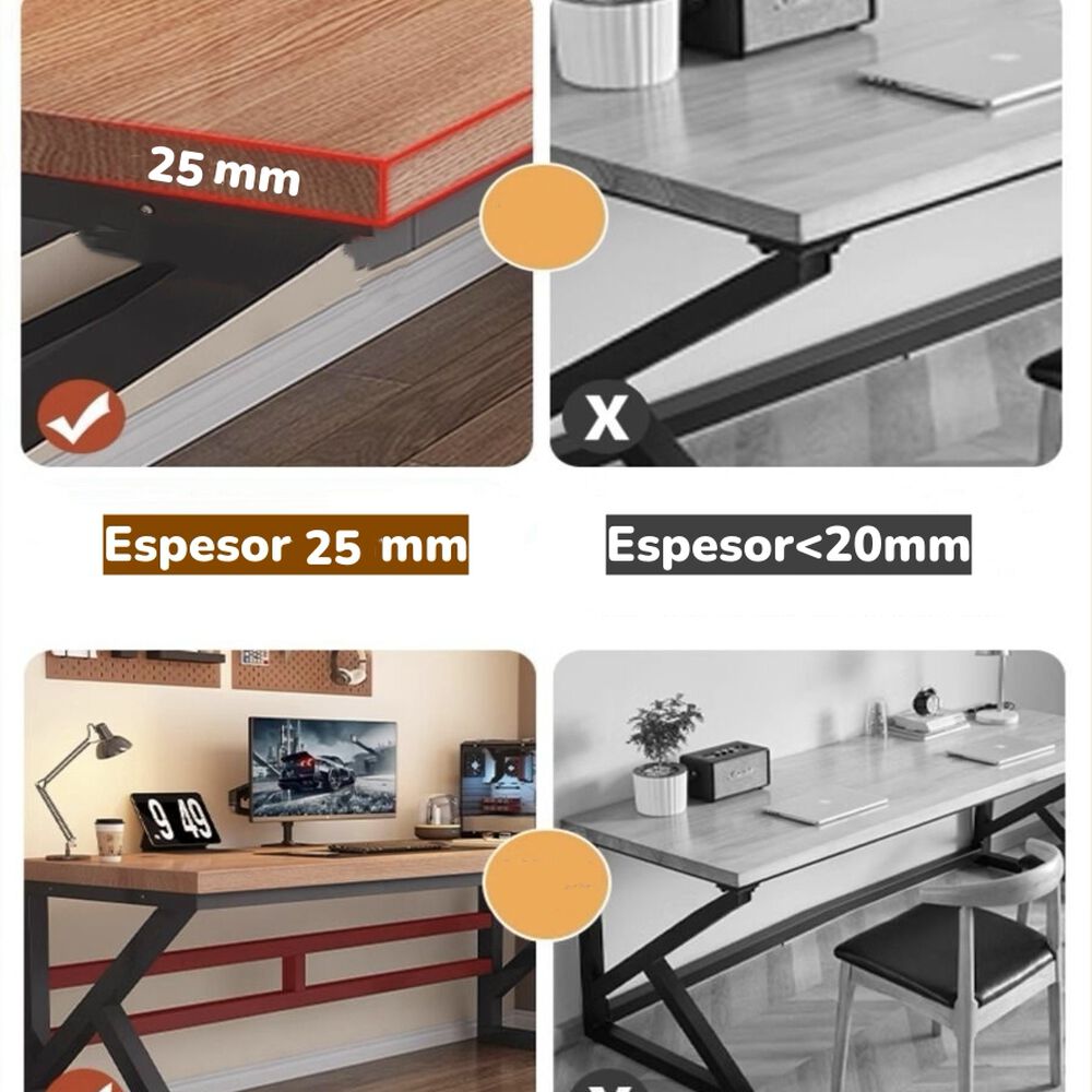 Escritorio De Madera Diseño K Snow 140cm Lubabycas image number 3.0