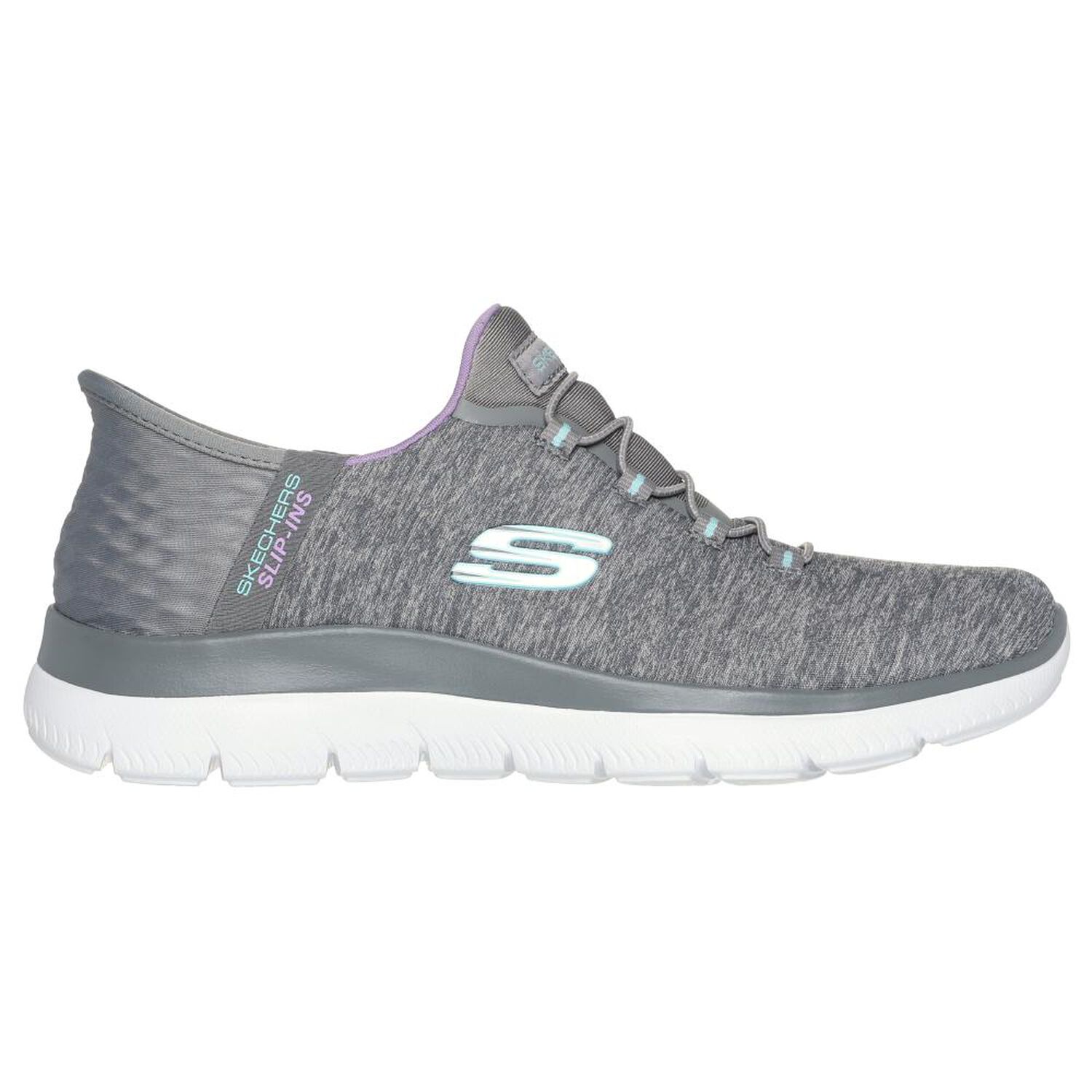 Zapatilla Urbana Mujer Skechers Slip-ins: Summits - Dazzling Haze Gris image number 1.0