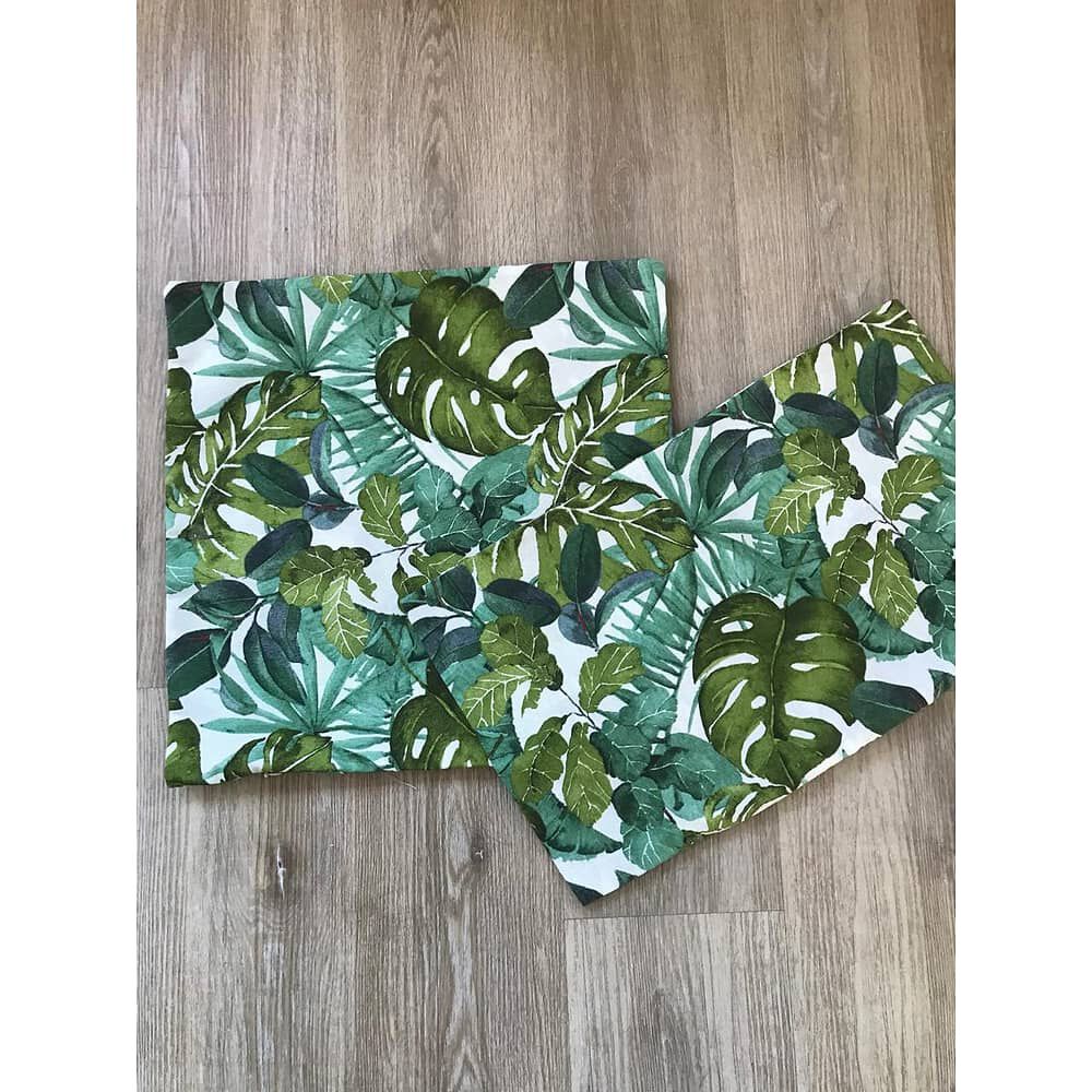 Set De 2 Fundas Combinadas - Hojas Verdes image number 0.0