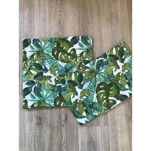 Set De 2 Fundas Combinadas - Hojas Verdes