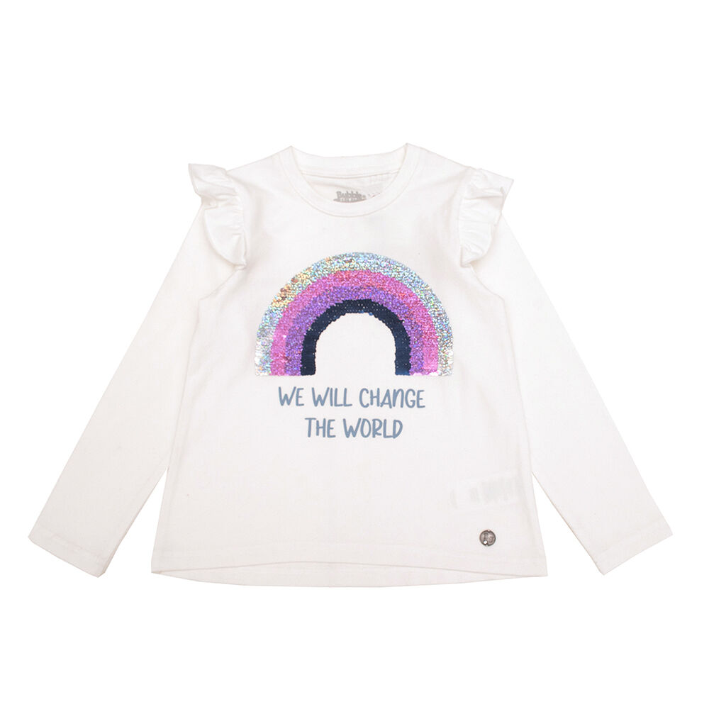Polera Manga Larga Niña Bubblegummers Julieta Crema image number 0.0