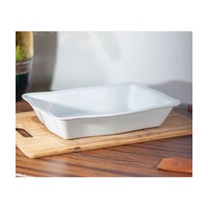 Fuente Ceramic Rectangular Blanca