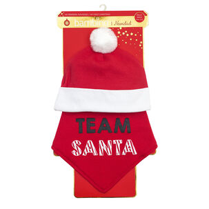 Set 2 Piezas Gorrito + Bandana Navidad Team Santa