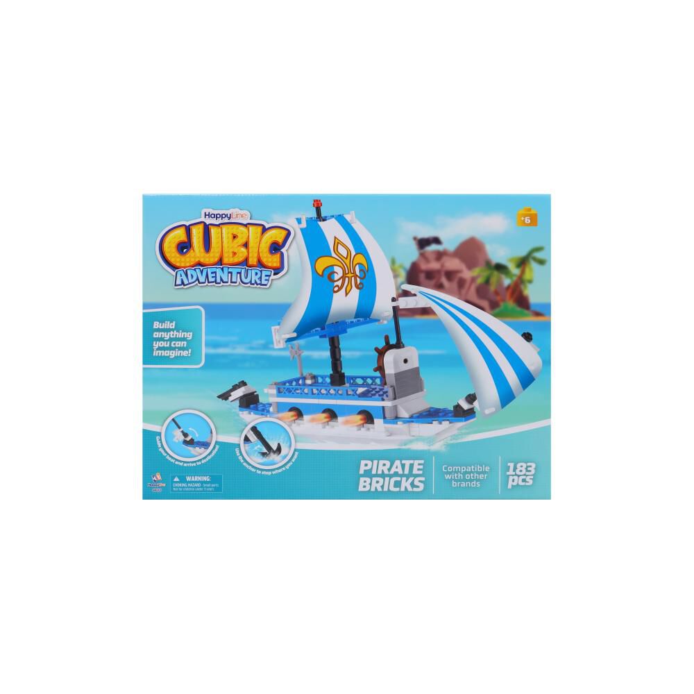 Bloques 183 Pzas - Barco Pirata Happy Line image number 0.0