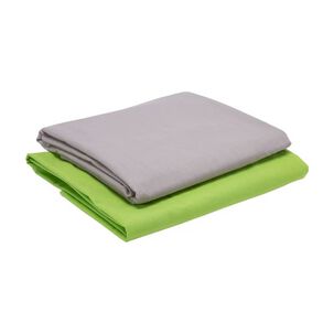 Pack 2 Sabanas Unicolor Arthome Gris + Verde King 144 Hilos