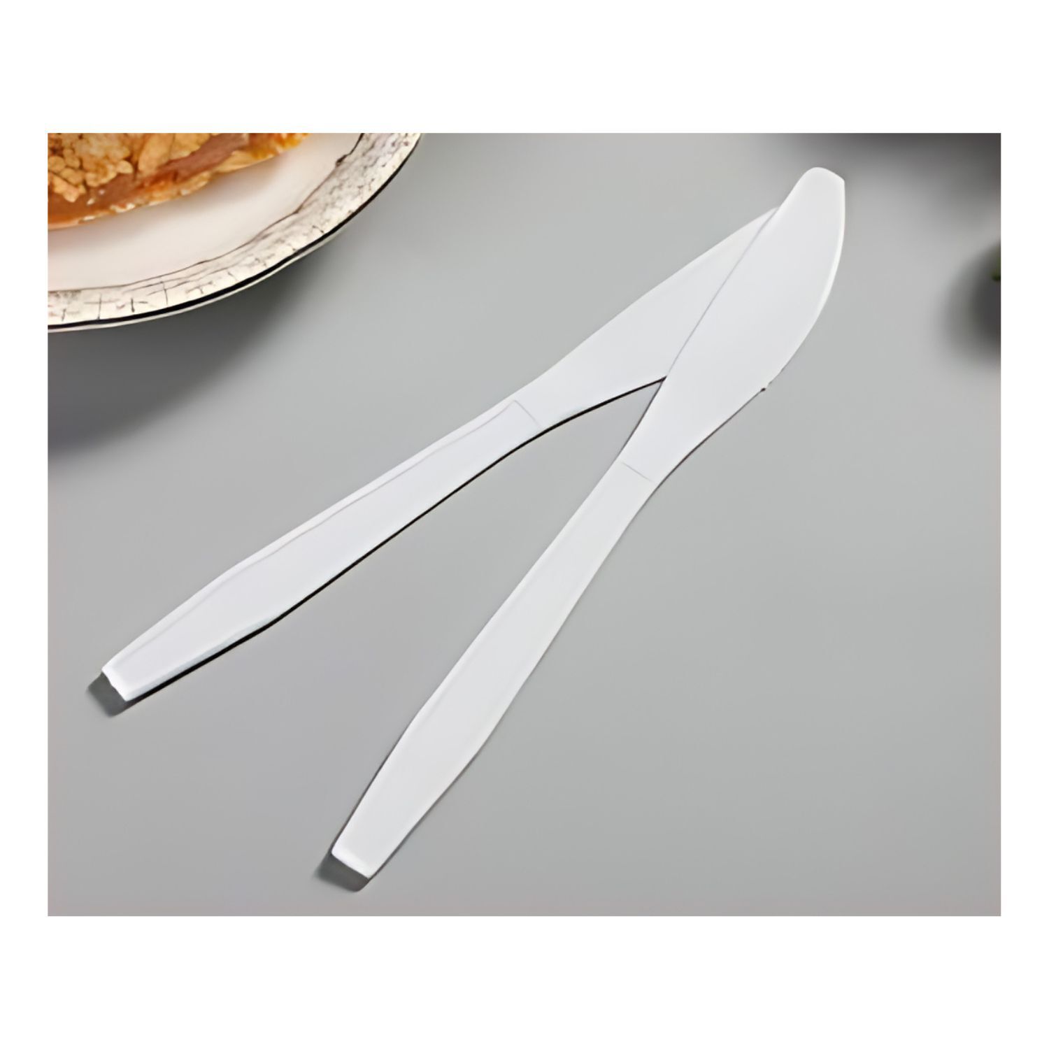 Juego De Cuchillos Desechables 13cm Blancos De 20 Piezas image number 3.0