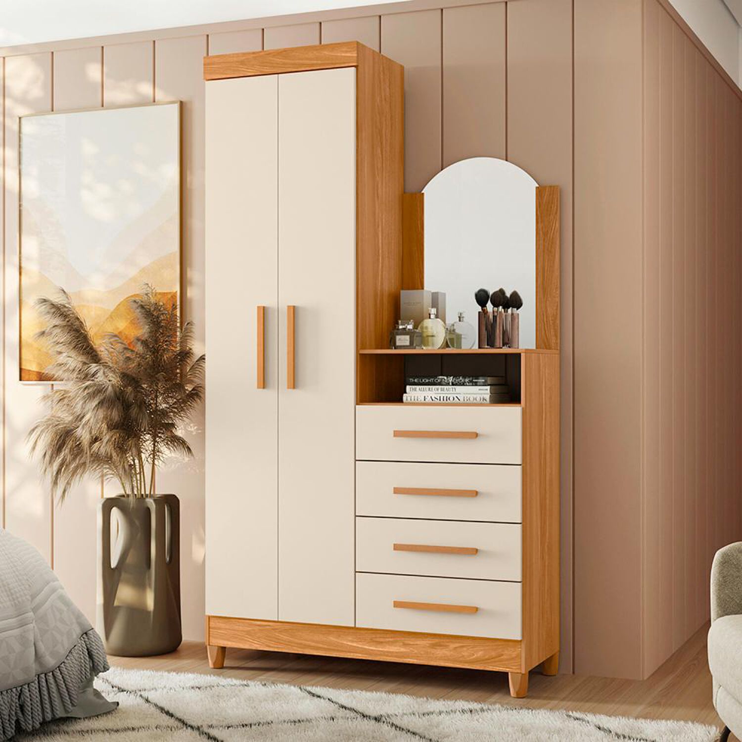 C&oacute;moda Vekka Home Comoda Capri / 2 Puertas / 4 Cajones image number 3.0