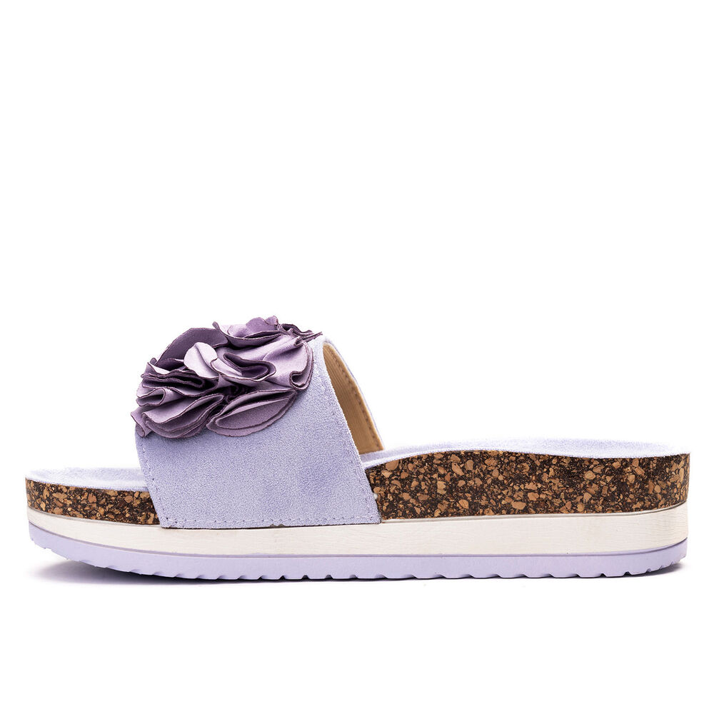 Sandalia Mujer Morado Flowers Chancleta image number 1.0