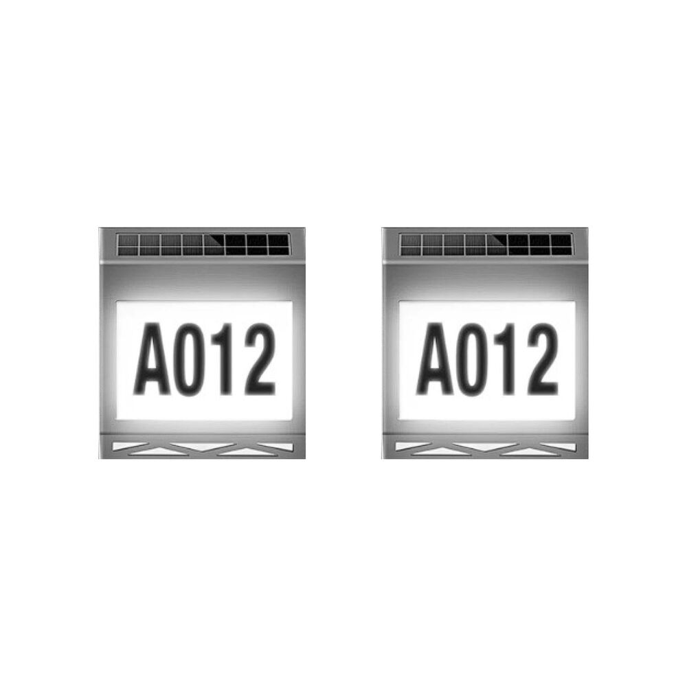 Pack 2 Aplique Solar Contra Agua Con Numeros De Casa image number 0.0