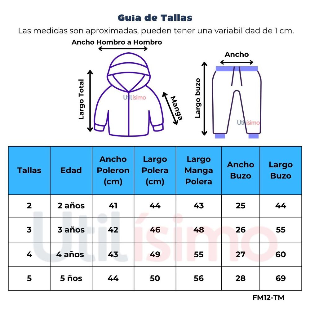 Set 2 Piezas Conjunto Buzo Poler&oacute;n Ni&ntilde;o 100% Algod&oacute;n Gris Claro image number 1.0