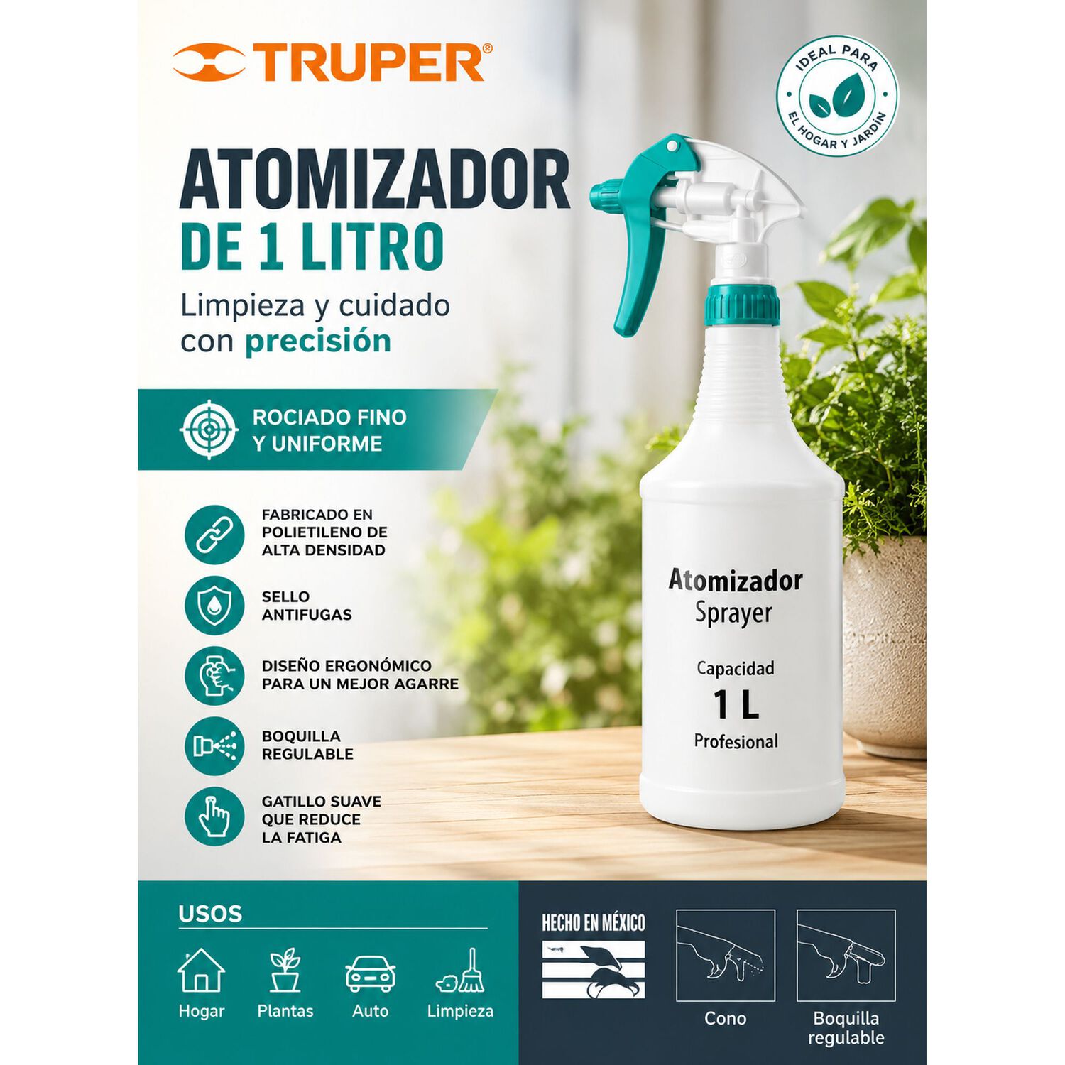 Atomizador Klintek 1 Litro Ato-100 Truper Profesional image number 2.0