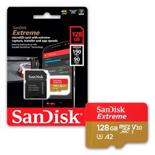 Memoria Micro Sd Sandisk 128 Gb Extreme 4k 190 Mb/s