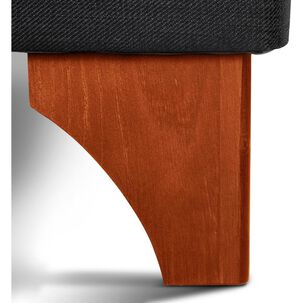 Cama Europea Rosen Art 4 / King / Base Dividida + Set De Maderas Issey Grafito + Almohada Extra