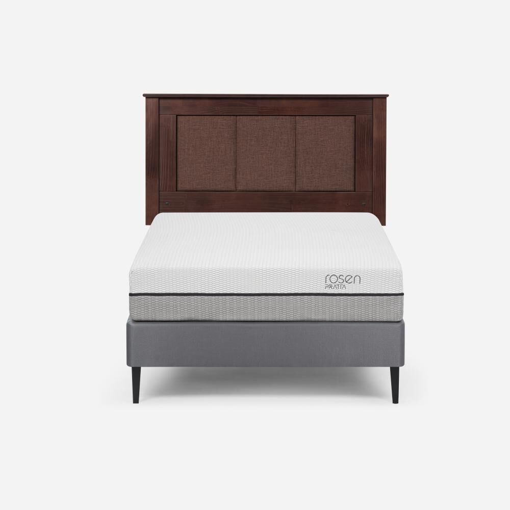 Cama Europea Rosen Pratta / 1.5 Plazas / Base Normal + Respaldo Rachel image number 0.0