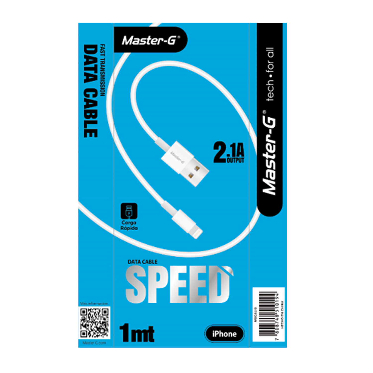 Cable De Carga R&aacute;pida Usb A Lightning Mgcalig image number 1.0