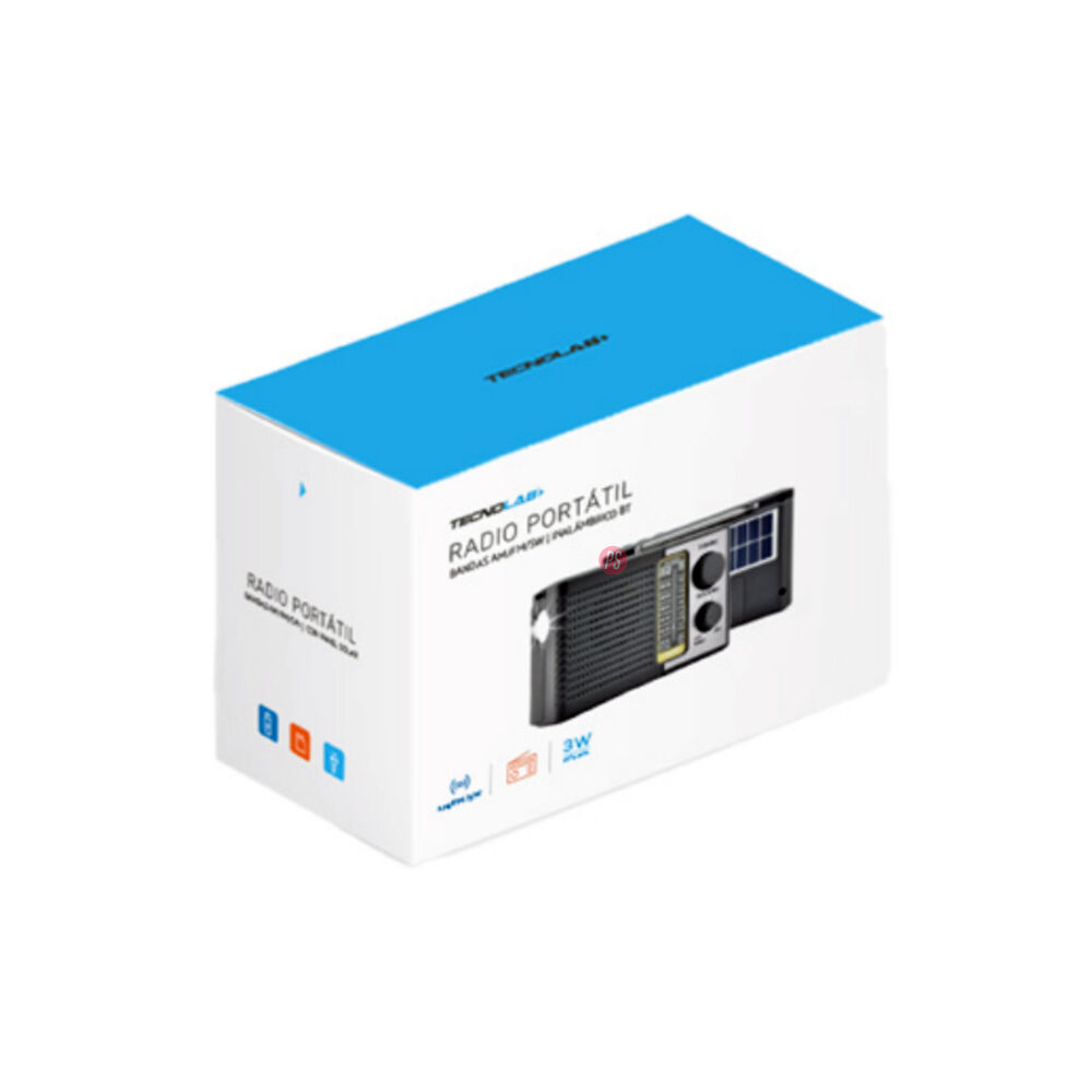 Radio Portátil Am/fm/sw Con Panel Solar, Usb Y Luz Led - Ps image number 3.0