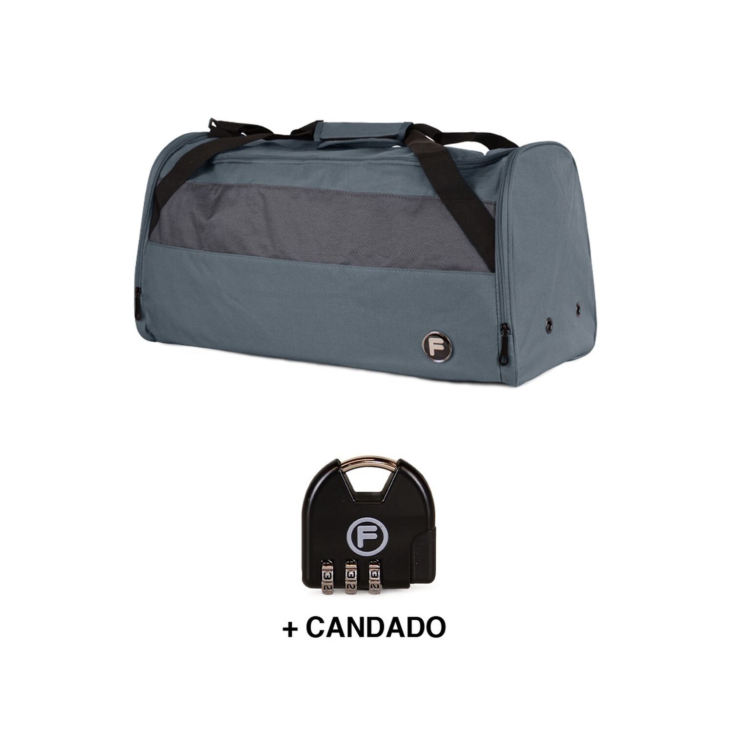 Bolso Eder M 75 Lts Gris + Candado F image number 1.0