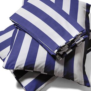 Juego De S&aacute;banas Nautica 4 Piezas Microfibra 2 Plazas Dise&ntilde;o Azul Marino