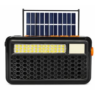 Radio Retro Solar Bluetooth Fm Am Usb Linterna Colores - Ps