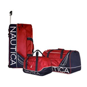 Set 3 Bolsos De Viaje Mannar Rojo Nautica