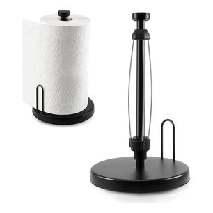 Soporte Toallas De Papel Trinquete Cocina Metal Negro
