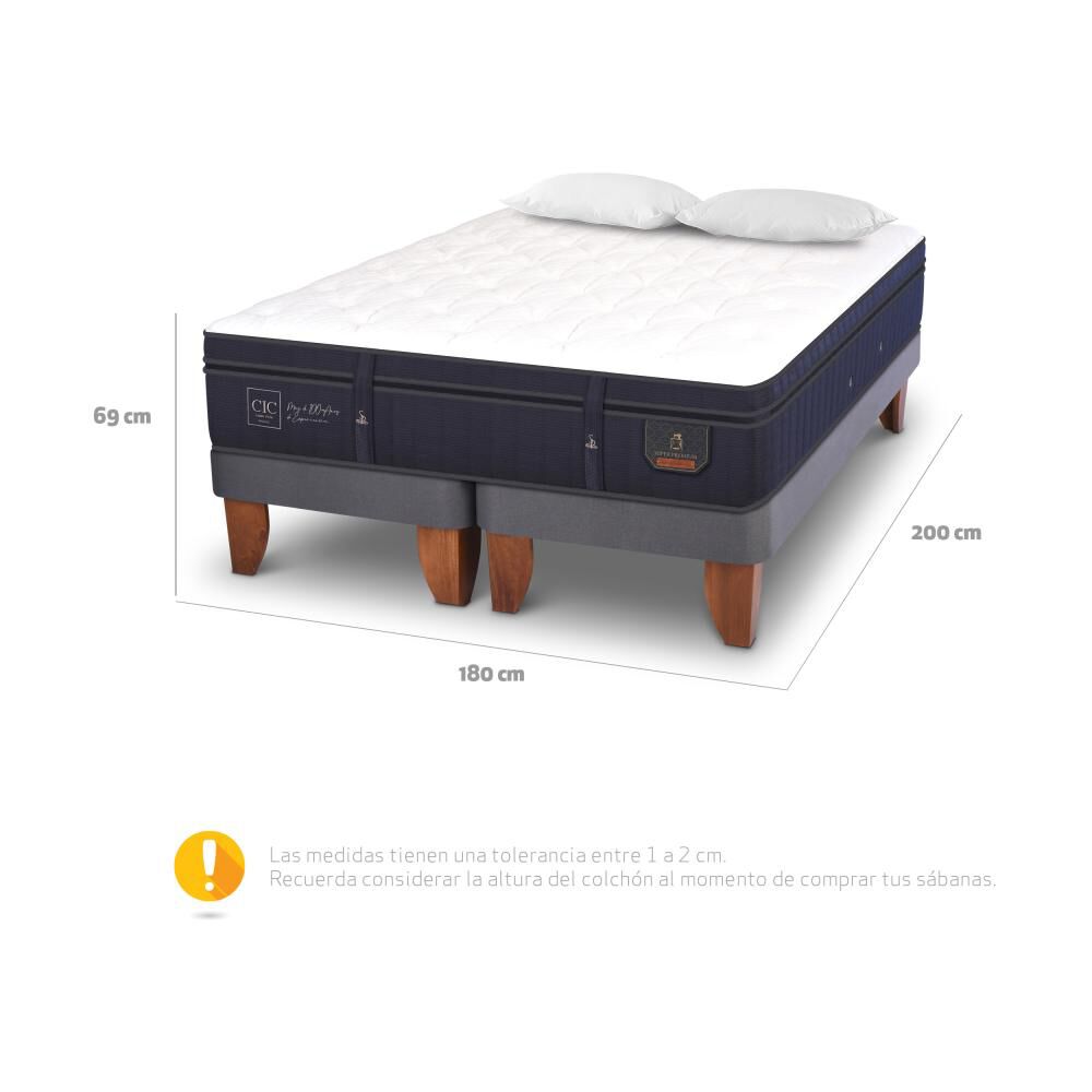 Cama Europea Cic Super Premium / King / Base Dividida + Almohadas image number 4.0