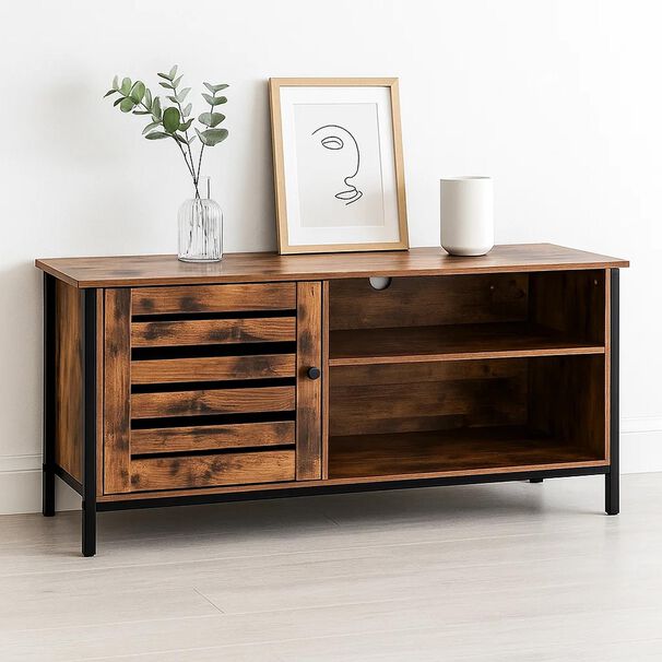 Rack De Tv Rustik Madera Oscura Walnut