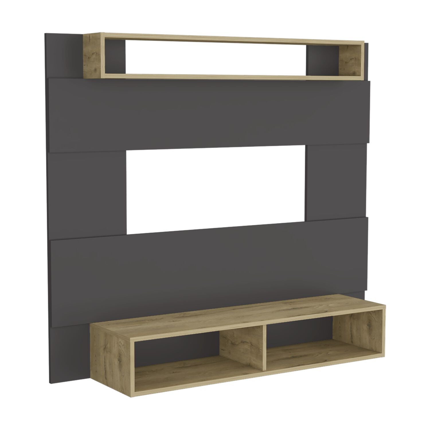 Panel Tv 65" Fm 120x140x31,5 Cm Caf&eacute; Claro Y Gris image number 0.0