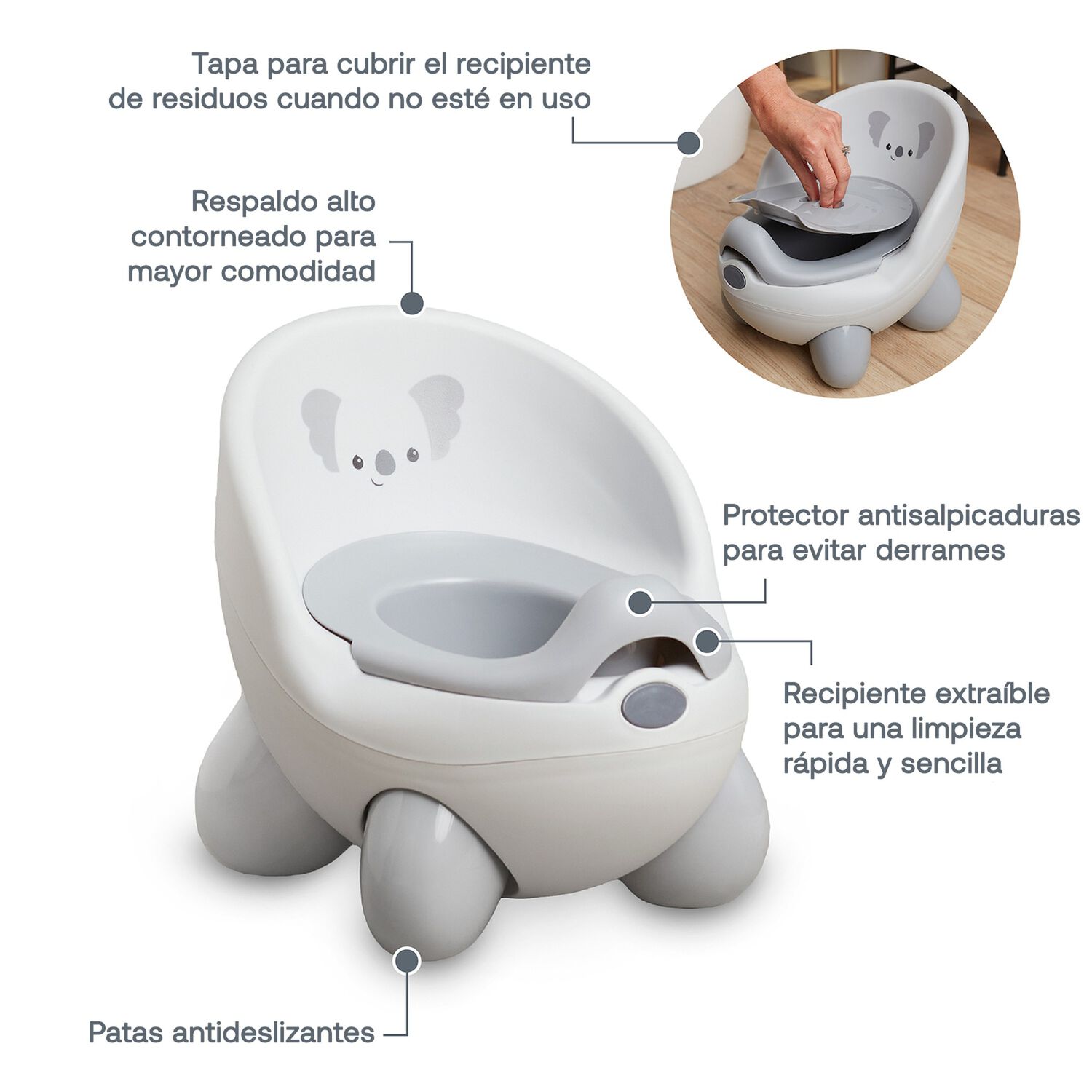 Pelela De Entrenamiento Port&aacute;til Para Ni&ntilde;os Potty Pals Koala image number 4.0