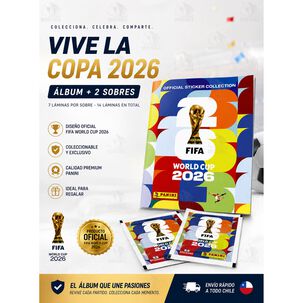 Pack &Aacute;lbum Panini Tapa Blanda 2026 + 2 Sobres Oficiales