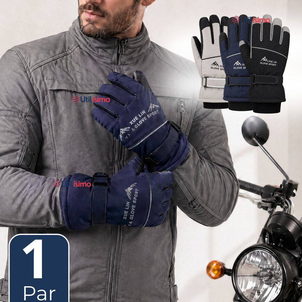 Guantes Para Moto Impermeables Surtidos Touchscreen Antideslizantes T&eacute;rmicos image number 0.0
