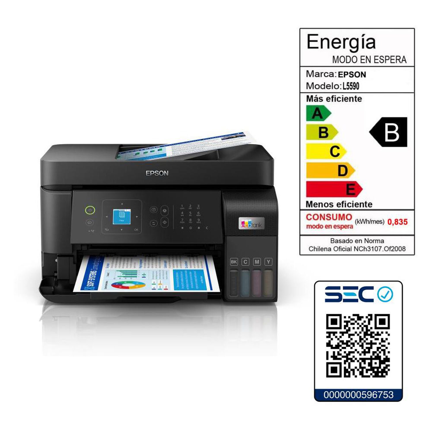 Impresora Multifuncional Epson Econtank L5590 image number 9.0